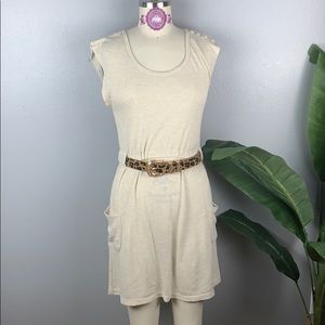 Women’s Nude Flowy Dress with Pockets